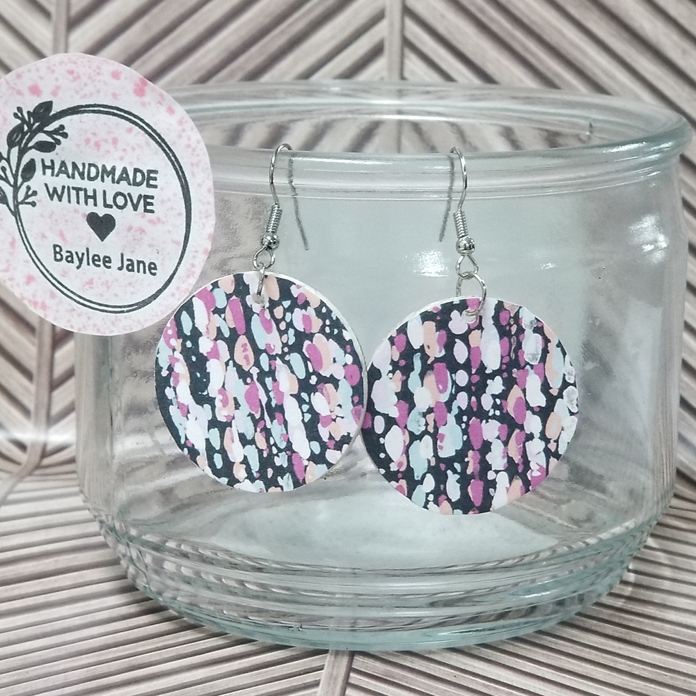 Boho Earrings-Handmade Wood Design